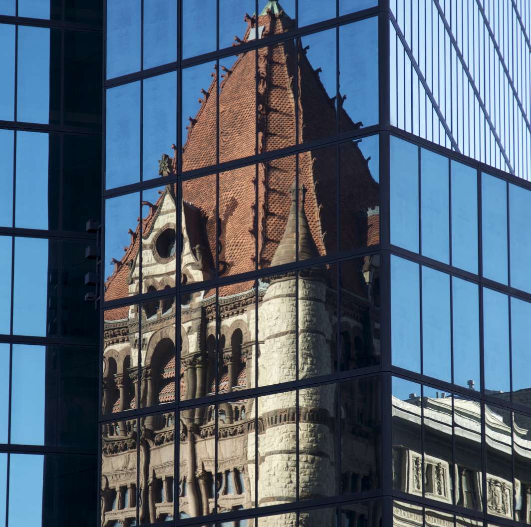 Reflection of a building 
